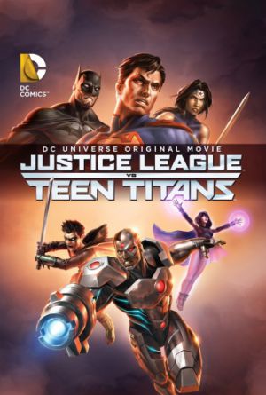 Постер Лига Справедливости против Юных Титанов